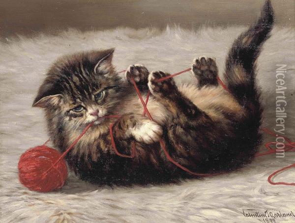 Cat's Cradle Oil Painting - Valentine Thomas Garland