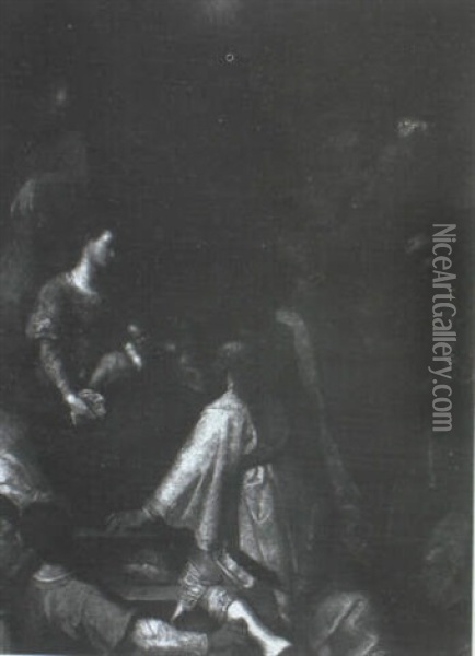 L'adoration Des Mages Oil Painting - Filippo di Lorenzo Paladini