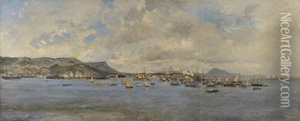 Rade De Toulon Oil Painting - Paulin Bertrand