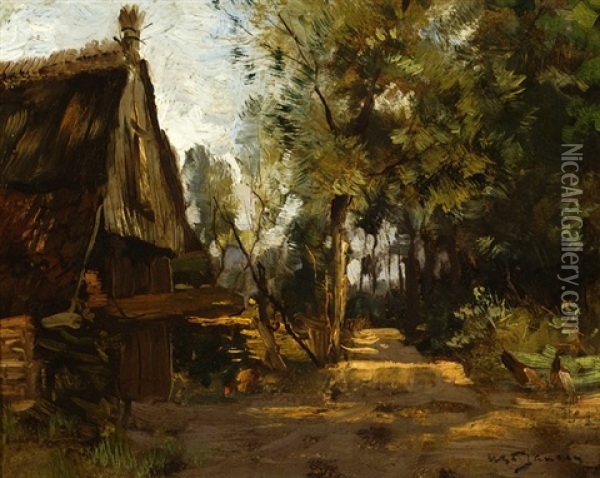 Sandy Path By A Farm Oil Painting - Willem George Frederik Jansen