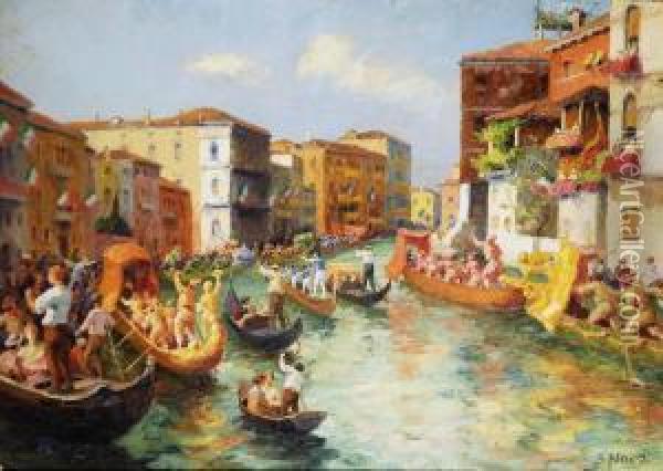 Veduta Di Venezia Oil Painting - Stefano Novo