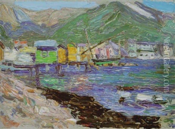 Rapallo - Bagni Louisa Oil Painting - Wassily Kandinsky