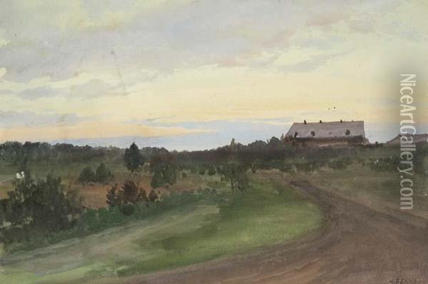 Weite Dorflandschaft Oil Painting - Albert Benois