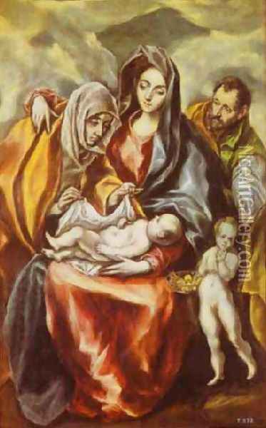 The Holy Family 1594-1604 Oil Painting - El Greco (Domenikos Theotokopoulos)