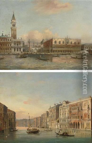 The Molo, Venice Oil Painting - Carlo Grubacs