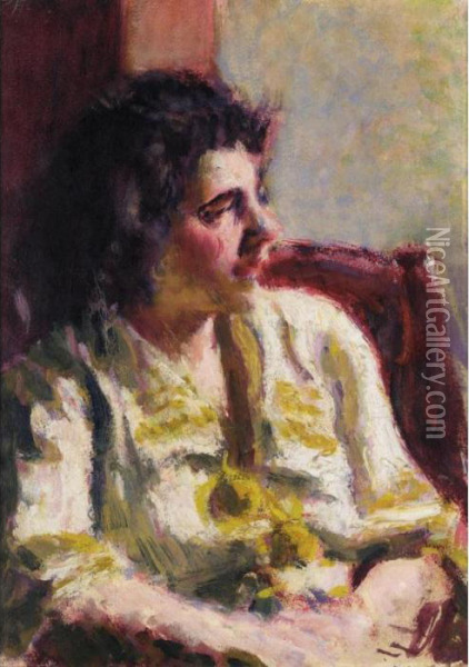 Portrait Of A Woman Oil Painting - Roderic O'Conor