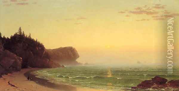 Seascape: Sunset Oil Painting - Alfred Thompson Bricher