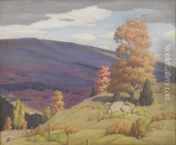 Autumn Landscape Oil Painting - Andrew Thomas Schwartz