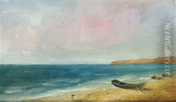 Boot Am Strand Oil Painting - Wladimir G. Krikhatzkij