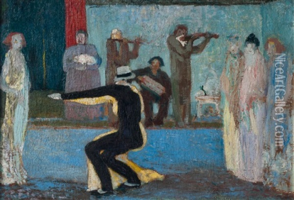 El Tango Oil Painting - Pedro Figari