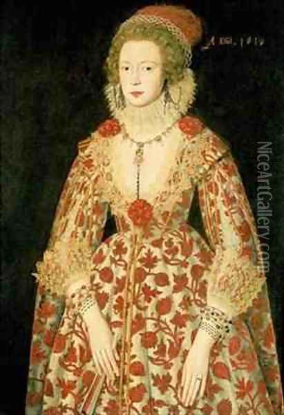 Portrait of a Lady Oil Painting - Marcus The Younger Gheeraerts