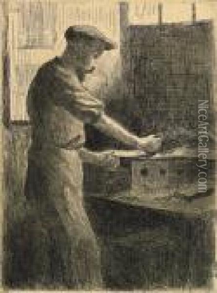 Derdrucker Oil Painting - Maximilien Luce