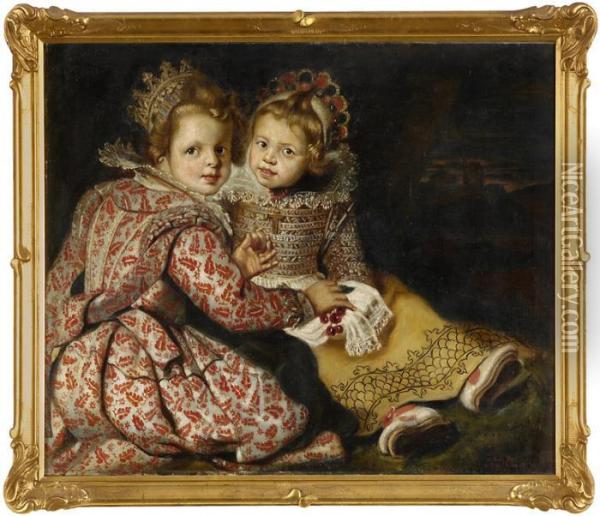 Zwei Schwestern Oil Painting - Cornelis De Vos