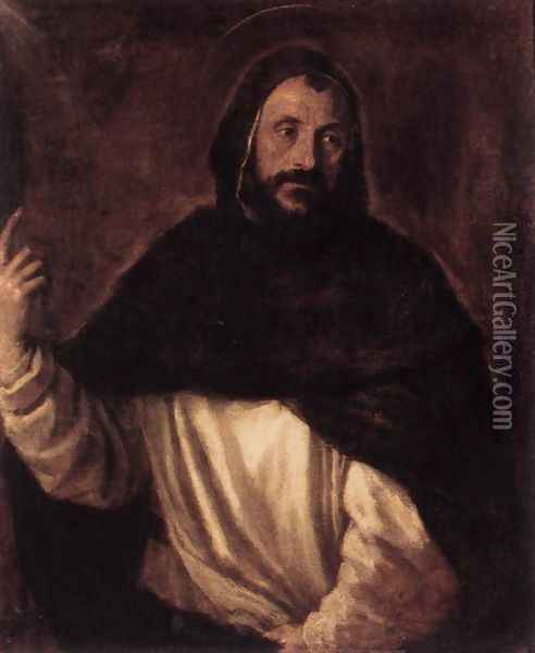 St Dominic c. 1565 Oil Painting - Tiziano Vecellio (Titian)