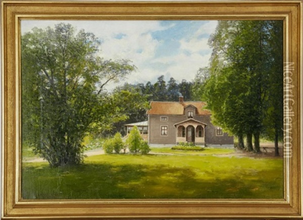 Pa Garden Oil Painting - Johan Severin Nilsson