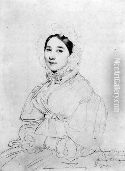 Madame Jean Auguste Dominique Ingres, born Madeleine Chapelle III Oil Painting - Jean Auguste Dominique Ingres