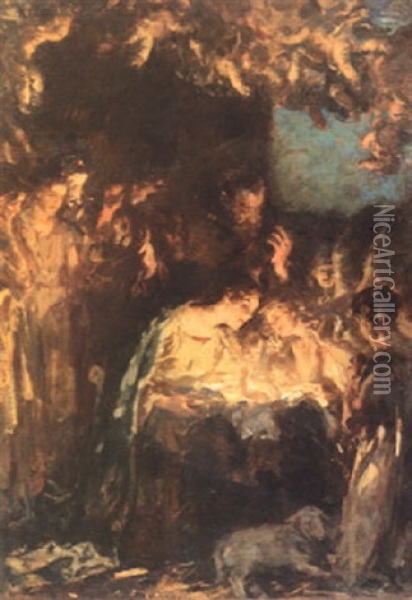 Geburt Christi Oil Painting - Carl von Marr