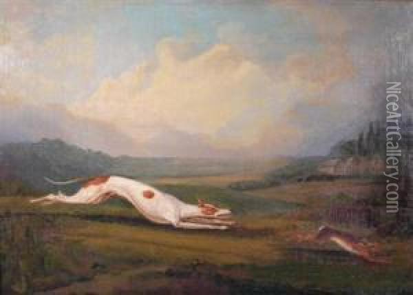 Hare Coursing Oil Painting - Samuel Spode