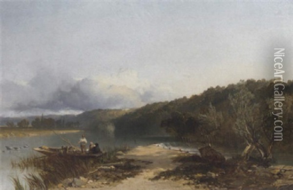 The Thames Below Cliveden Oil Painting - Edmund John Niemann