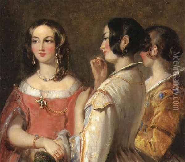 Gossip Oil Painting - Thomas Sully