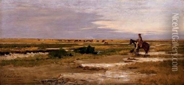 On The Range Oil Painting - Thomas Allen Jr.