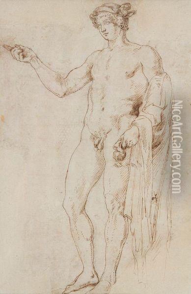 Hermes Oil Painting - Girolamo da Carpi