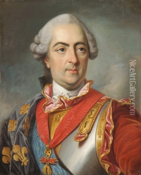 Portrait Ludwig Xv. Oil Painting - Louis Michel van Loo