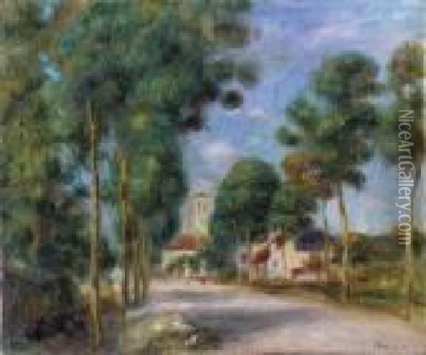 Entree Du Village D'essoyes Oil Painting - Pierre Auguste Renoir