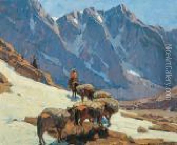 Sierra Pass Oil Painting - Edgar Alwin Payne