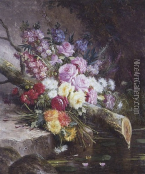 Jetee De Fleurs Oil Painting - Modeste (Max) Carlier