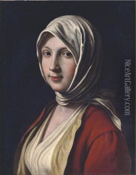 Portrait Of A Woman Oil Painting - Pietro Antonio Rotari