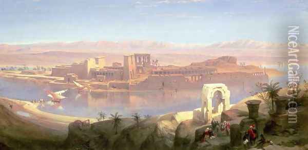 The Island of Philae, Nubia Oil Painting - David Roberts