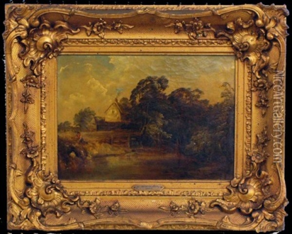 Landscapes (pair) Oil Painting - William P. Sherlock