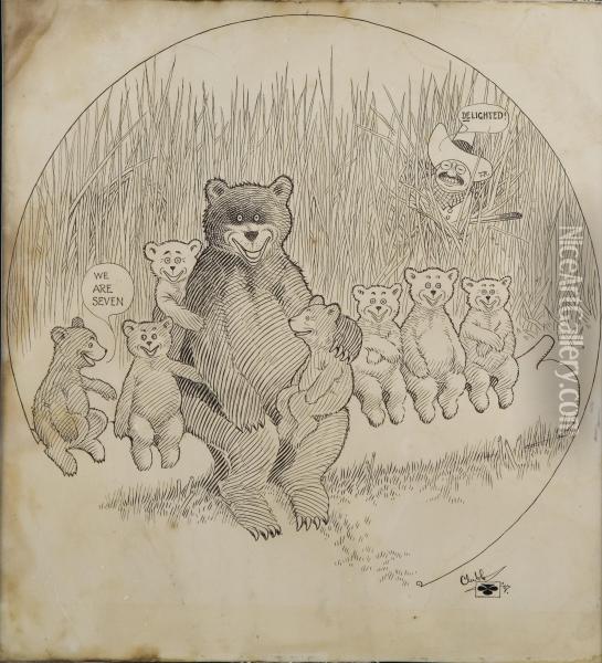 Teddy Bear, We Are Seven Oil Painting - John Scott Clubb