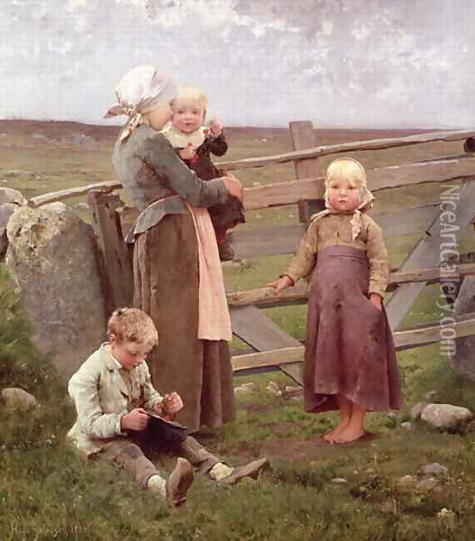 The Dalby Gate, Skane, 1884 Oil Painting - Hugo Federick Salmson
