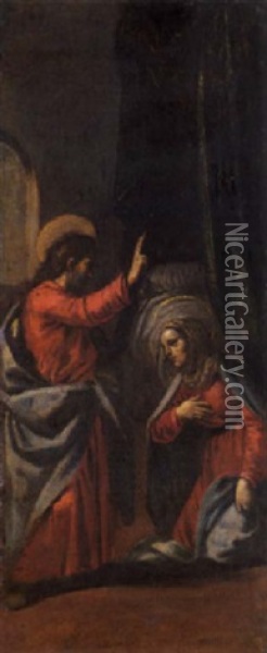 Apparizione Di Cristo Alla Madonna Oil Painting -  Scarsellino