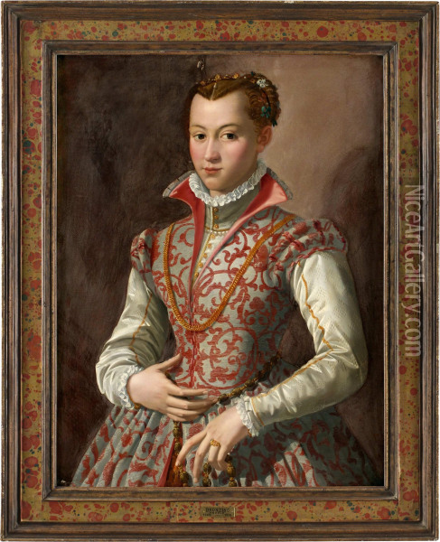 Isabella Av Medici Oil Painting - Angelo Bronzino