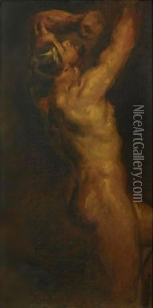 Male Nude Oil Painting - Theodore Chasseriau