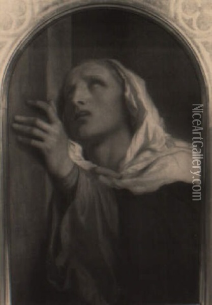 Weeping Virgin Oil Painting - Paul Delaroche