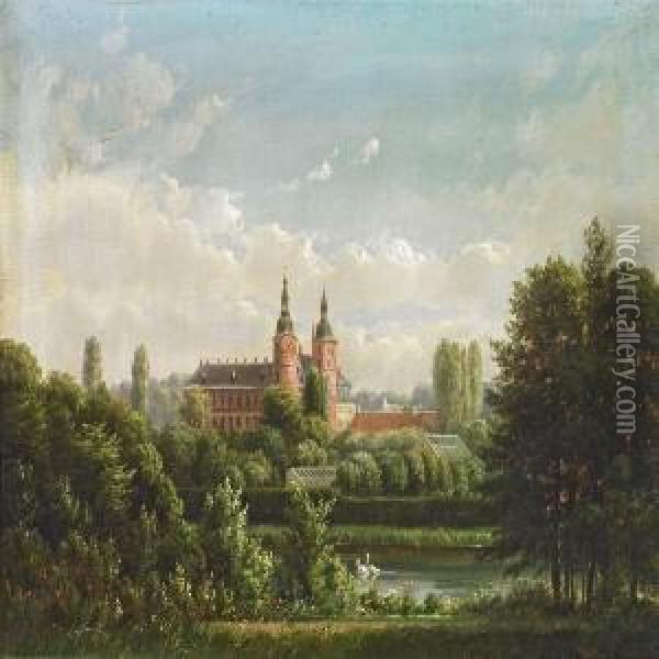 Vallo Castle Oil Painting - Ferdinand Reichardt