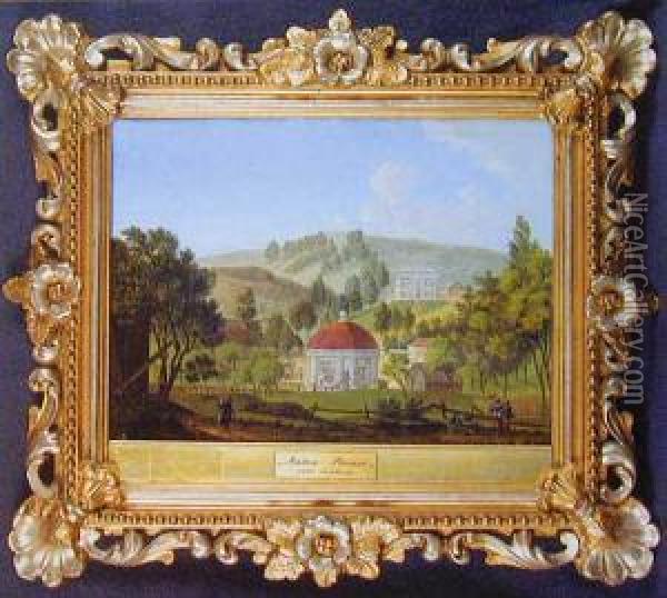 Widok Letni Z Saltzbrunn [szczawna Zdroju], 1822 Oil Painting - Anton Steiner
