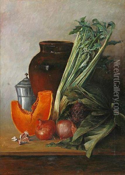 Bodegon Oil Painting - Jose Armet Y Portanell