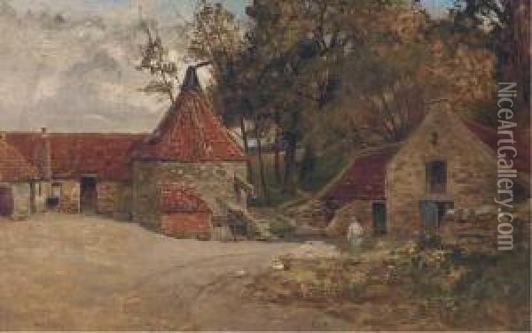The Farmyard Oil Painting - George Gray