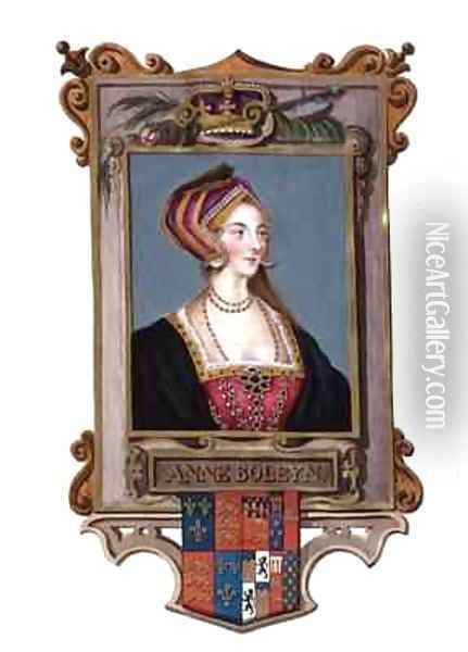 Portrait of Anne Boleyn 2nd Queen of Henry VIII as a Young Woman from Memoirs of the Court of Queen Elizabeth Oil Painting - Sarah Countess of Essex