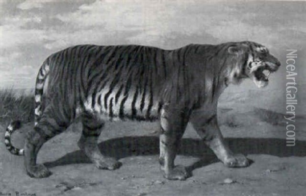 A Stalking Tiger Oil Painting - Rosa Bonheur