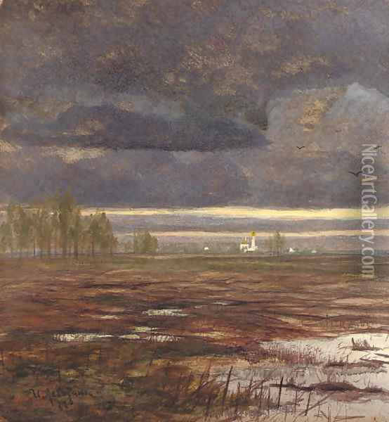 After the storm Oil Painting - Isaak Ilyich Levitan