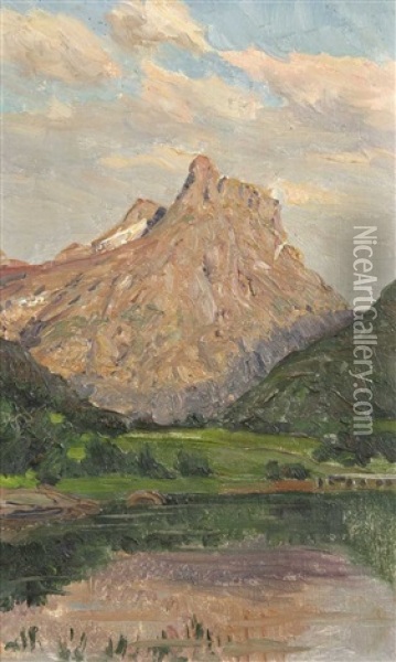 Romsdalshorn, Norwegen Oil Painting - Heinrich Petersen-Flensburg