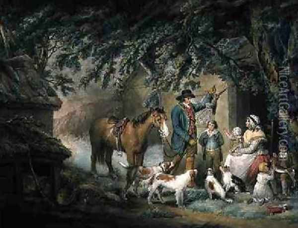 Evening or The Sportsmans Return Oil Painting - George Morland