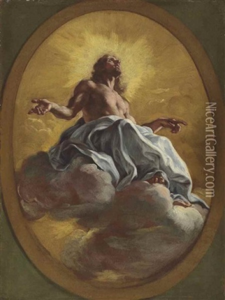 Christ In Glory Oil Painting - Giovanni Battista Gaulli