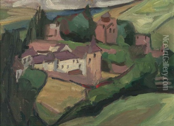 Kloster Bebenhausen (bei Tubingen) Oil Painting - Adolf Hoelzel